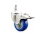 Service Caster 3 Inch 316SS Blue Polyurethane Swivel 1/2 Inch Stem Caster Total Lock Brake SCC SS316TSTTL20S314-PPUB-BLUE-121315 - alternate 1